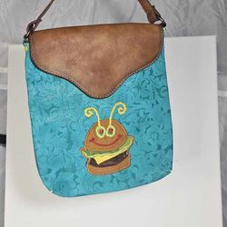 Boutique Style Crossbody Purse Cheeseburger Design 