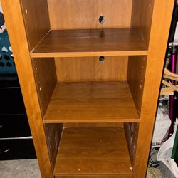 5 Foot Tall 3 Shelf Wood Cabinet