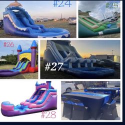 MoonJumps/tables /water slides 