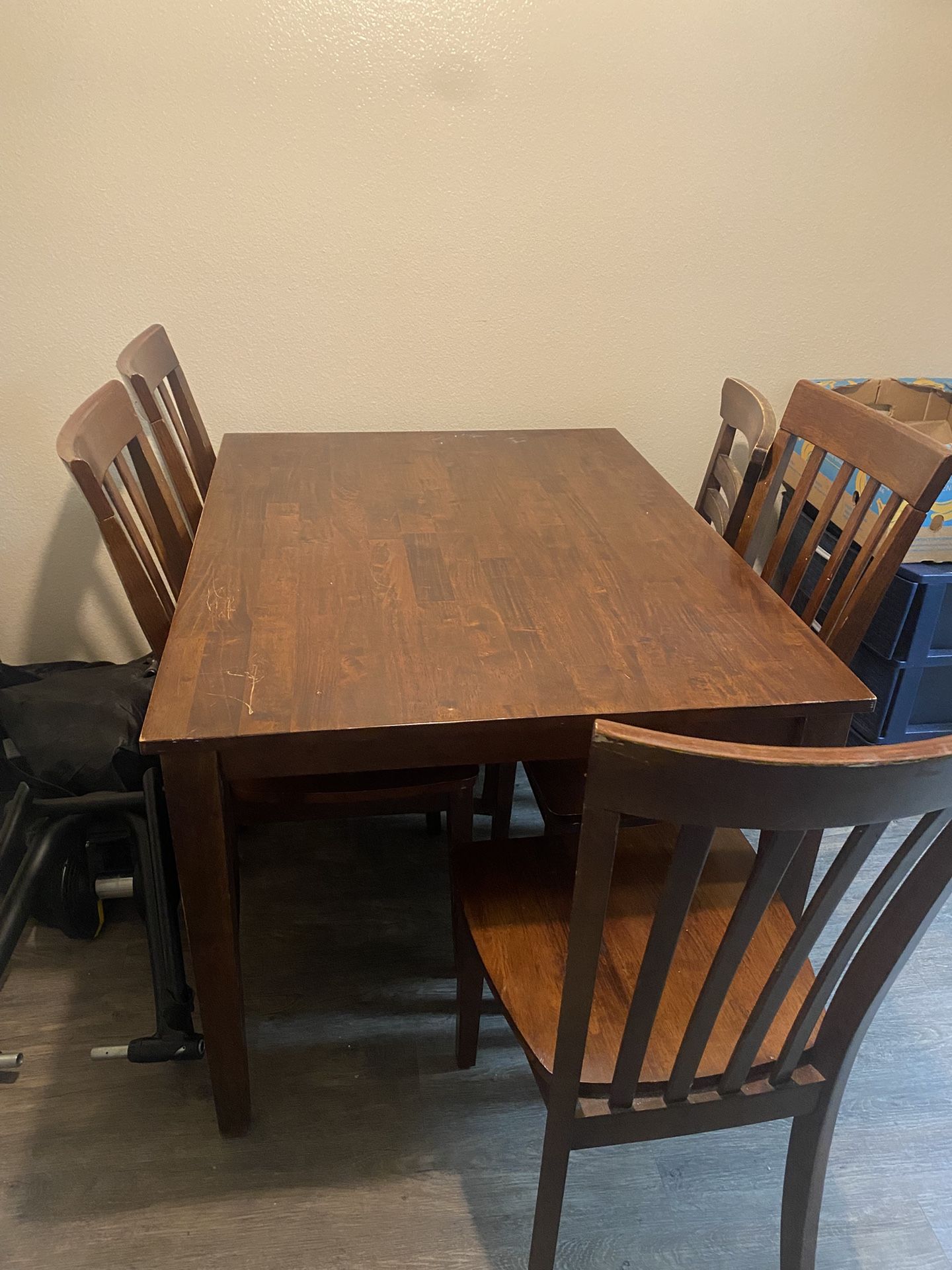 Wood Table And Chairs