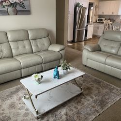 Leather Electric Reclining Set 
