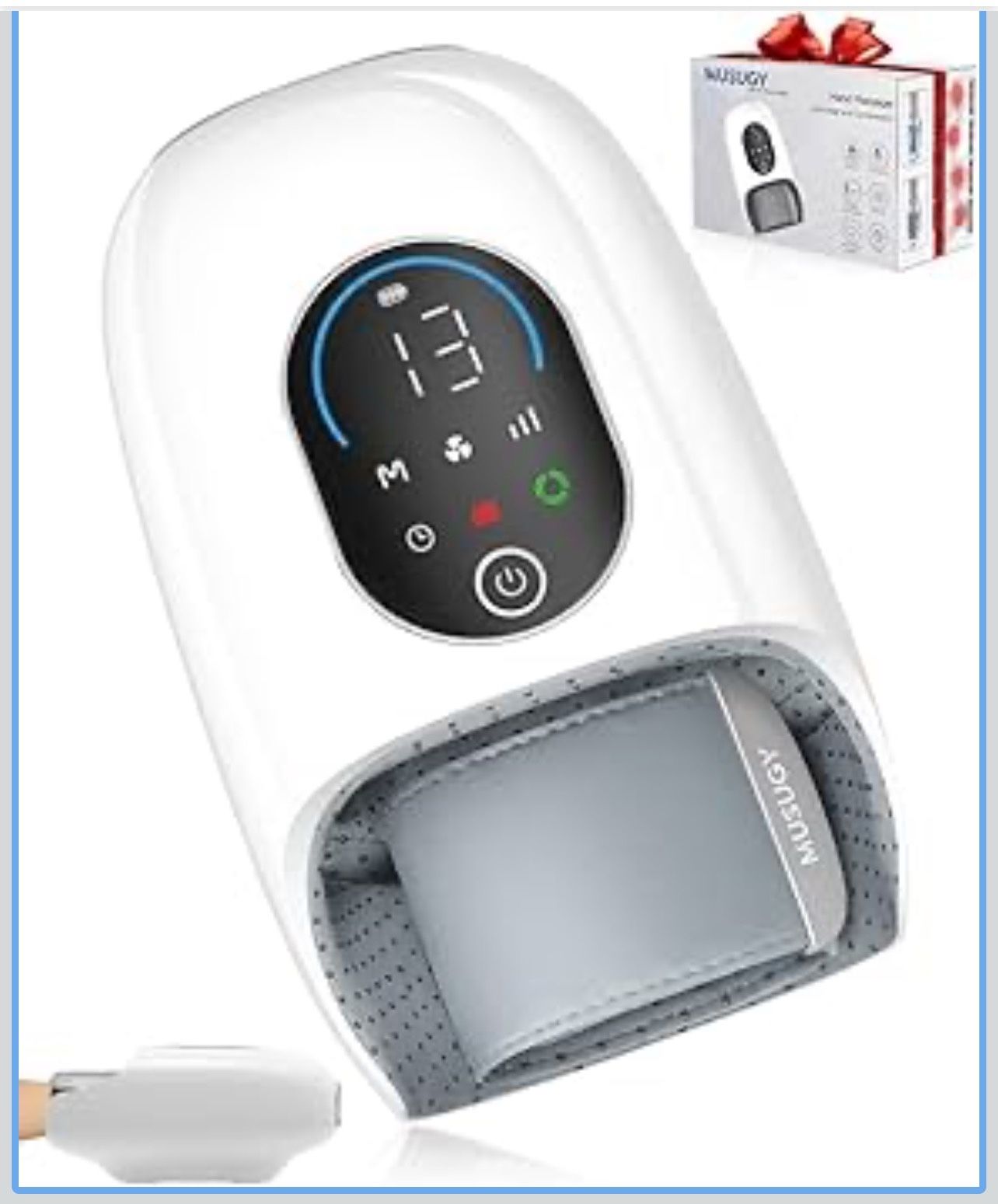 Hand Massager with Heat and Compression : Full-Hand and Wrist Coverage with Touchscreen & Palm Roller – Designed for Daily Comfort at Home, Office, or