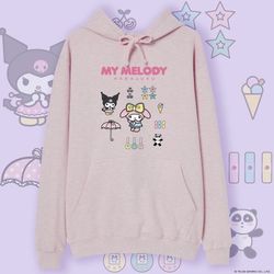 My Melody Sanrio Hello Kitty Hoodie Sweatshirt 45th Anniversary Adults From UK