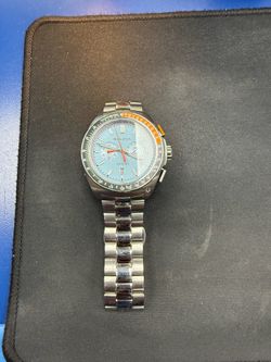Bulova Racer Chronograph Quartz Blue Dial Stainless Steel Mens