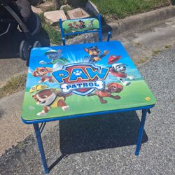 Paw Patrol Table and 2 Chairs