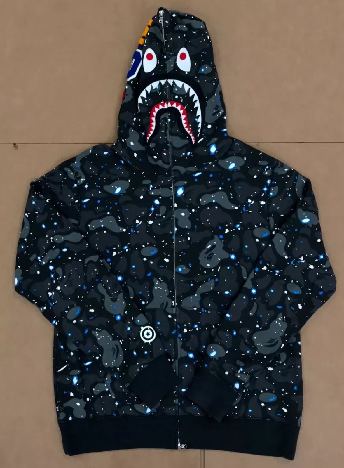 Bape Glow In The Dark Space Camo Full Zip Hoodie