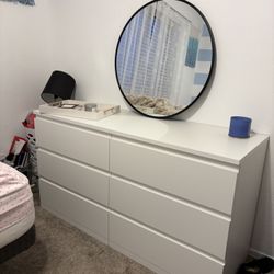 White IKEA 6-Drawer Dresser