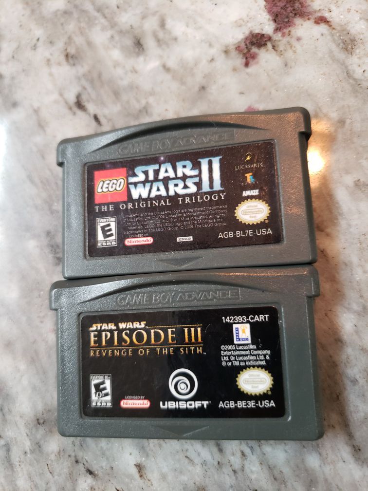 Star Wars episode 2 and 3 for gameboy advanced
