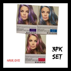 NIB Temporary Hair Color 3Pk Set