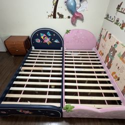 Twin Size Bed Frame With Mattress For Kids