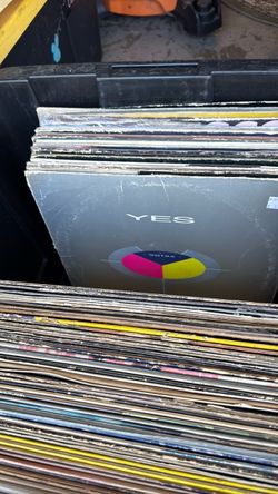 A bin of records