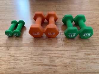 Neoprene Dumbbell Set – 3 Pairs (1, 4 & 6 lb)
