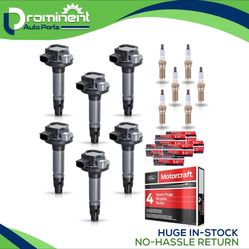 6 Ignition Coil & Motorcraft Platinum Spark Plug for Ford Edge Taurus 07-12 3.5L