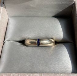Men’s 14k Size 9-10 Vera Wang Sapphire Band
