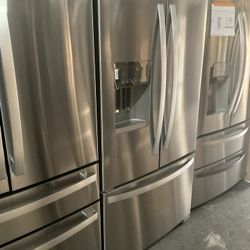 New Whirlpool 36 in 24.7 cu ft Standard Depth French Door Refrigerator Stainless steel