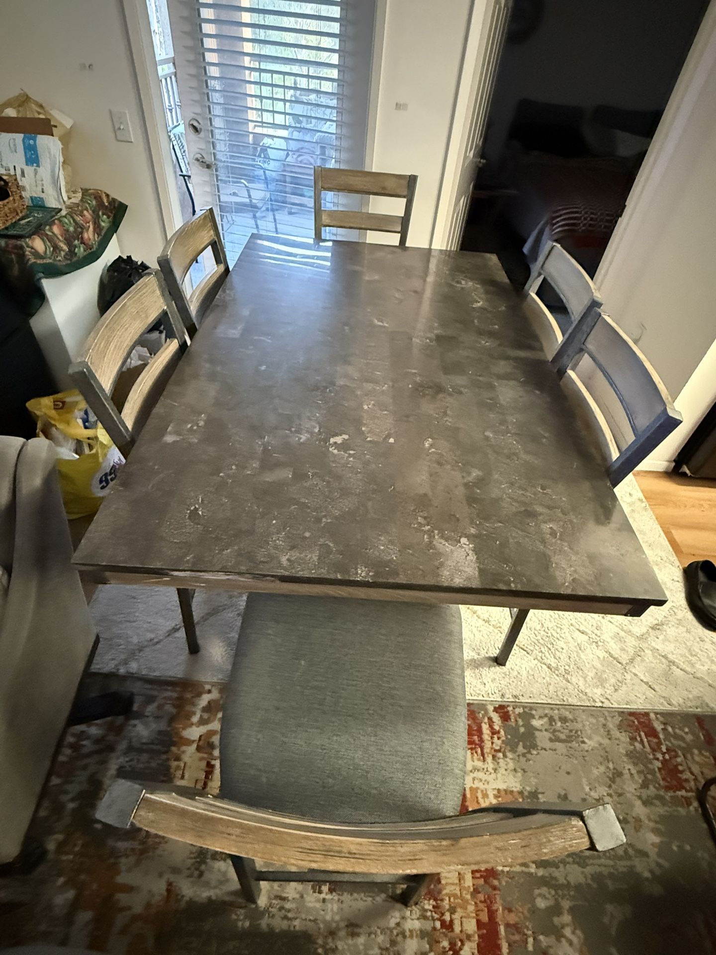 Counter Height Dining Table with Barstools