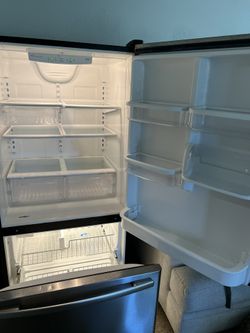 stainless steel whirlpool fridge