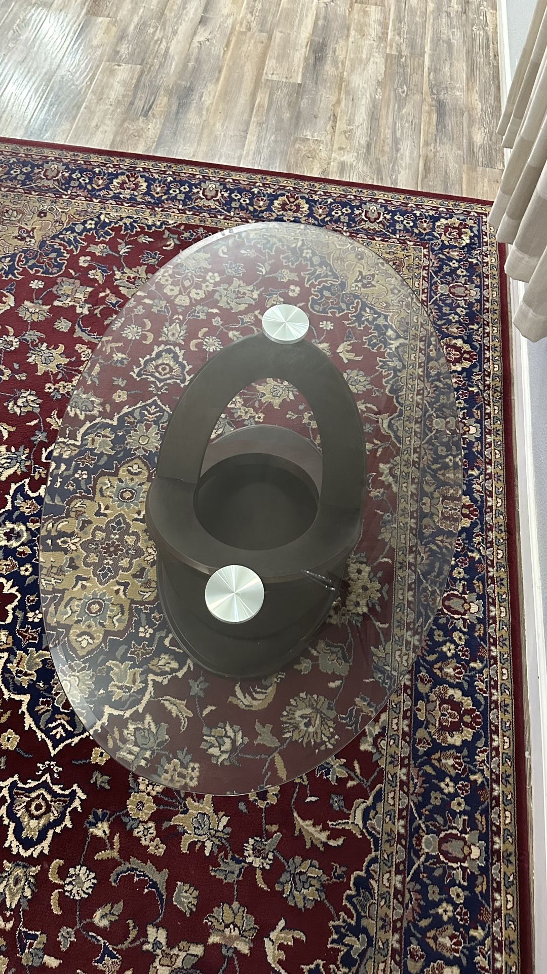 Glass Coffee Table ( Free Carpet)