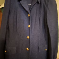 St. John Collection Classic Knit  Navy Jacket By  Marie Gray Size 10