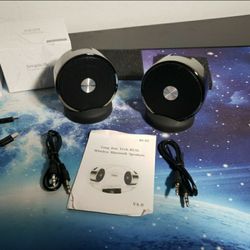 New Dual Bluetooth Speakers, Built In Mic For Phone Calls, Multiple Pairing Bluetooth Speakers Set of 2, Wireless Computer Speakers, TF SD Card Birthd