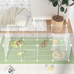 Pet Playpen Cage with Door for Indoor Outdoor Small Animal Guinea Pig Puppy Kitty Bunny Turtle