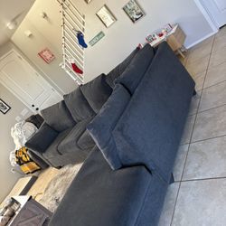 American Furniture Warehouse Grey Sectional Couch
