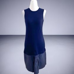 Brunello Cucinelli Cashmere/Silk Blue  Dress XS Made In Italy MSRP $2895