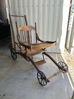 Antique high chair & stroller