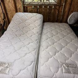 Split King Adjustable Bed w/ Massage – Dual Adjustable Bases + 2 Mattresses – Fully Working