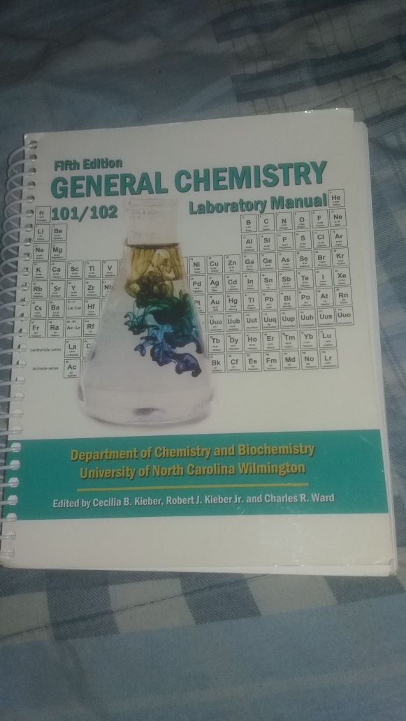 UNCW General Chemistry 101/102 Lab manual Fifth edition