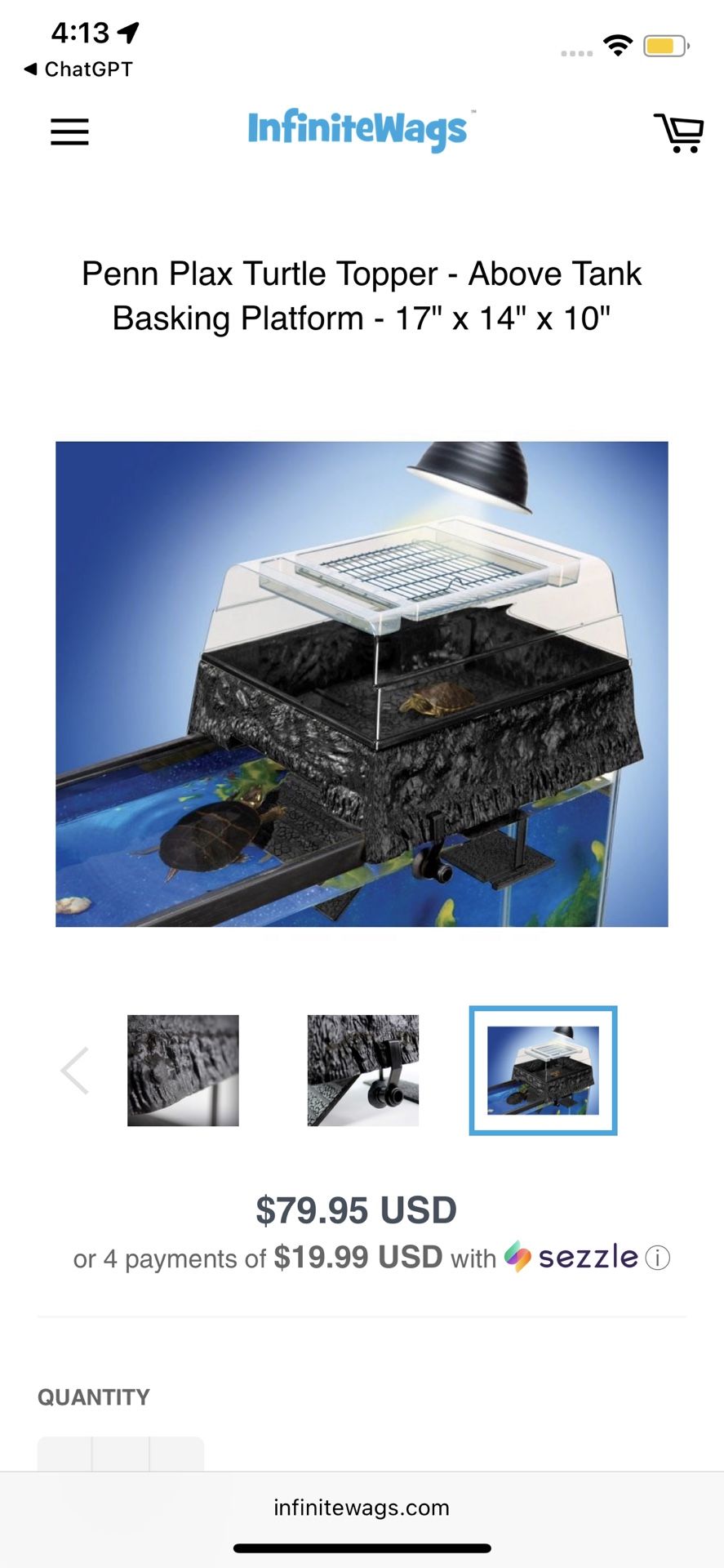 PennPlax Rep 600 Turtle topper baking area for Aquarium
