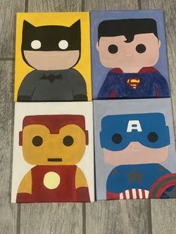 Superhero paintings