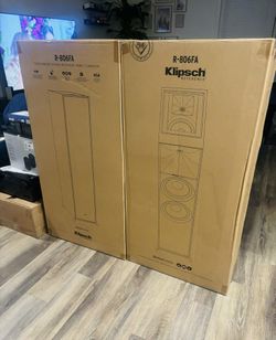 Klipsch Reference R-806FA Dolby Atmos 5.0.2 Home Theater System | Premium Towers w/ Built-In Atmos | Cinema-Grade Surround 