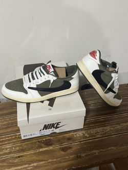 Mens Travis Scott Olive Jordan 1 Low Sz 11 9.99/10 VNDS OG All