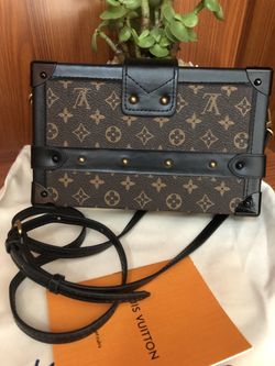 Louis Vuitton Brown Floral Monogram Canvas Petite Malle Bag