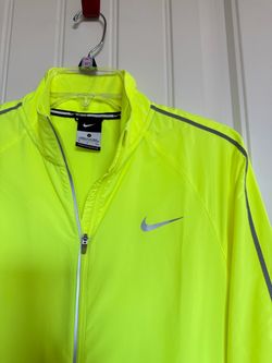 Nike Neon Yellow Full-Zip Running windbreaker Jacket