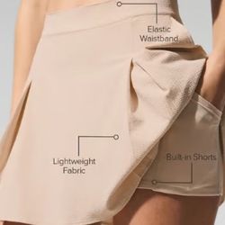 Alo Yoga Dreamscape Tennis Skirt Macadamia XS