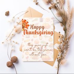 Handmade Thanksgiving Card For Family Away