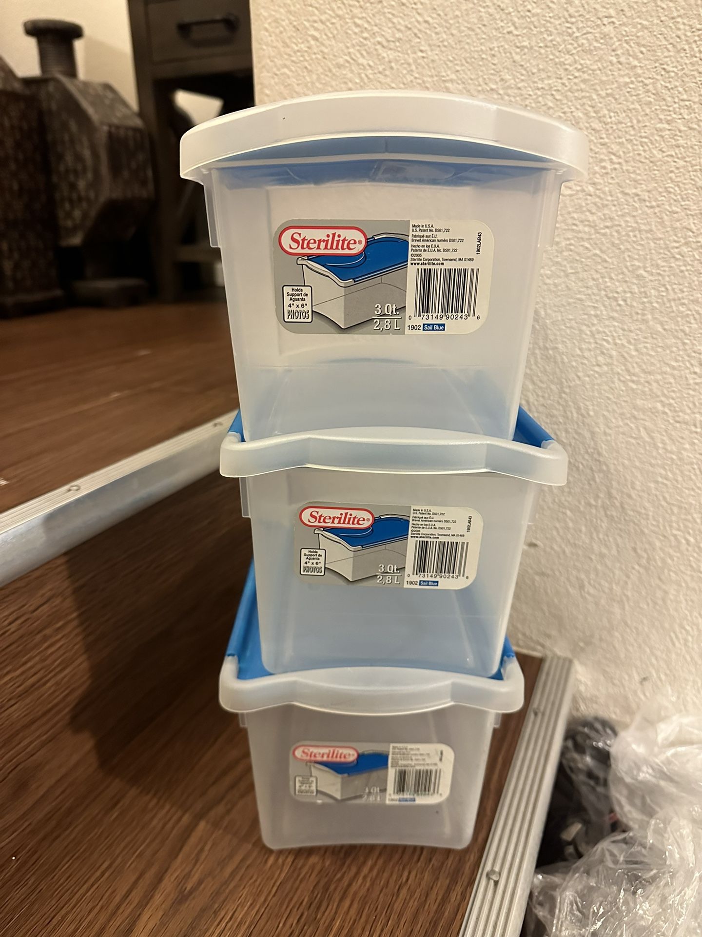 Sterilite Plastic Containers 3 Qt. (3)