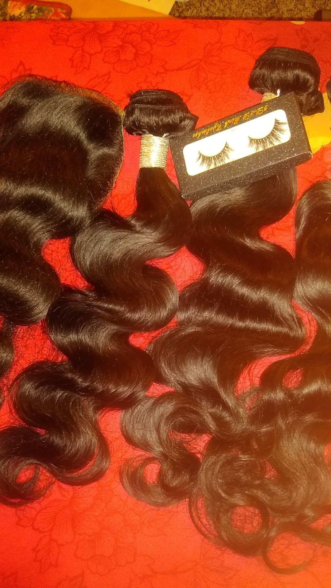 Bundledeals on hand 3x22 inches with 16" Lace çlosure Brazilian Virgin Human Hairdeals Cashapp Meetup