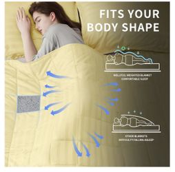 Weighted Blanket for Adult,20lbs, Yellow NEW