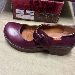 JAFA Eggplant cami Leather Shoes 