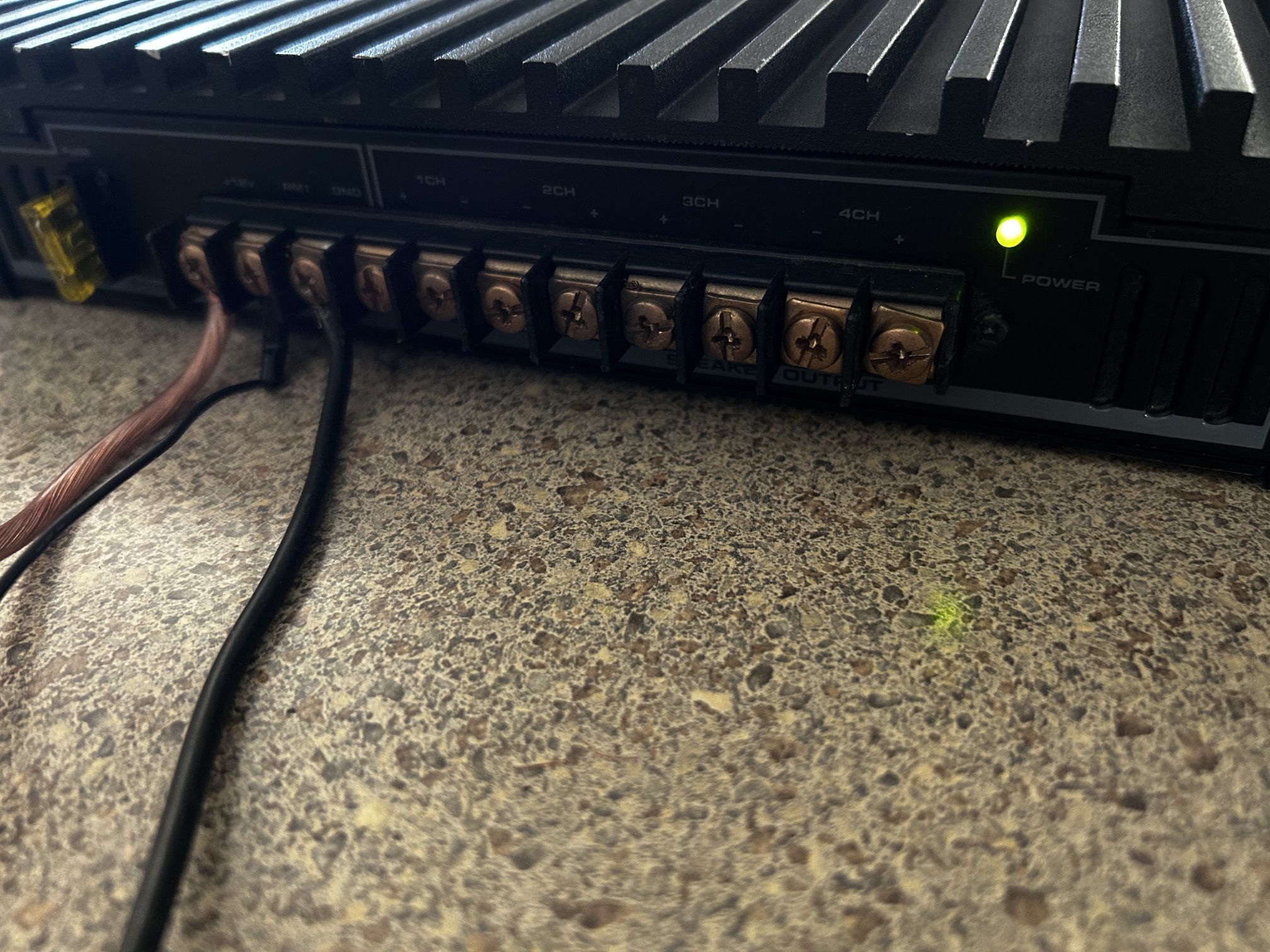 Old School Car Amplifier 80s 90s vintage Amp Rockwood Force 1 series 4channel Amplifier 200watts perfect for doors speakers