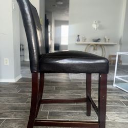 Set of 4-faux leather dining chairs