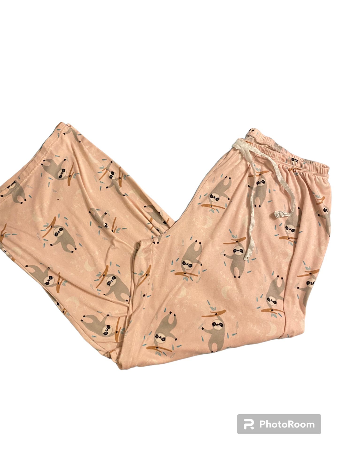 Bobbie Brooks women’s sloth pajama bottoms, size 1x