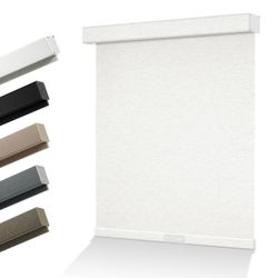 HOTSOON Blackout Roller Shades For Indoor Windows, Cream, 24" W X 72" H