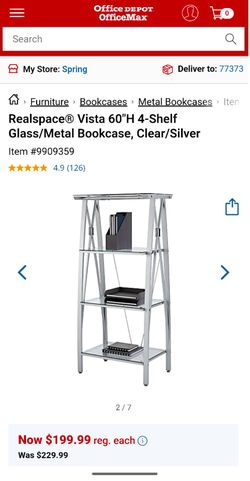 Real Space Office Desk And Bookshelf