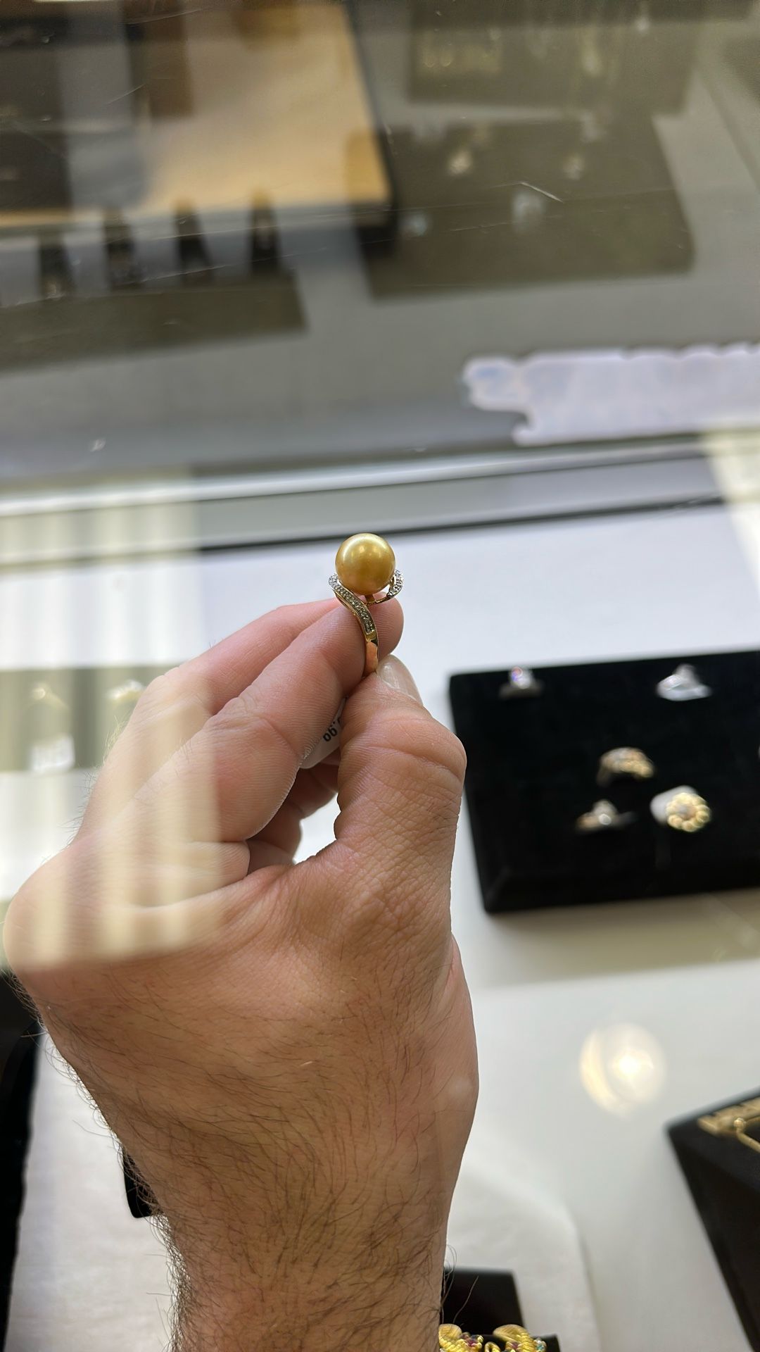 Golden Pearl 14k Engagement Ring $769.99