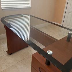 Glass desk