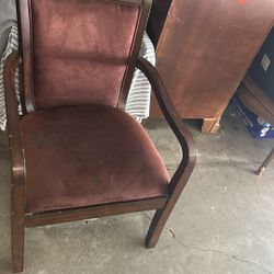 2 brown chairs